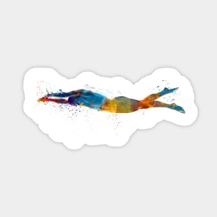 Swimmer in watercolor Sticker